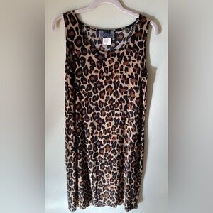 Slinky Brand Animal Print Shift Dress M